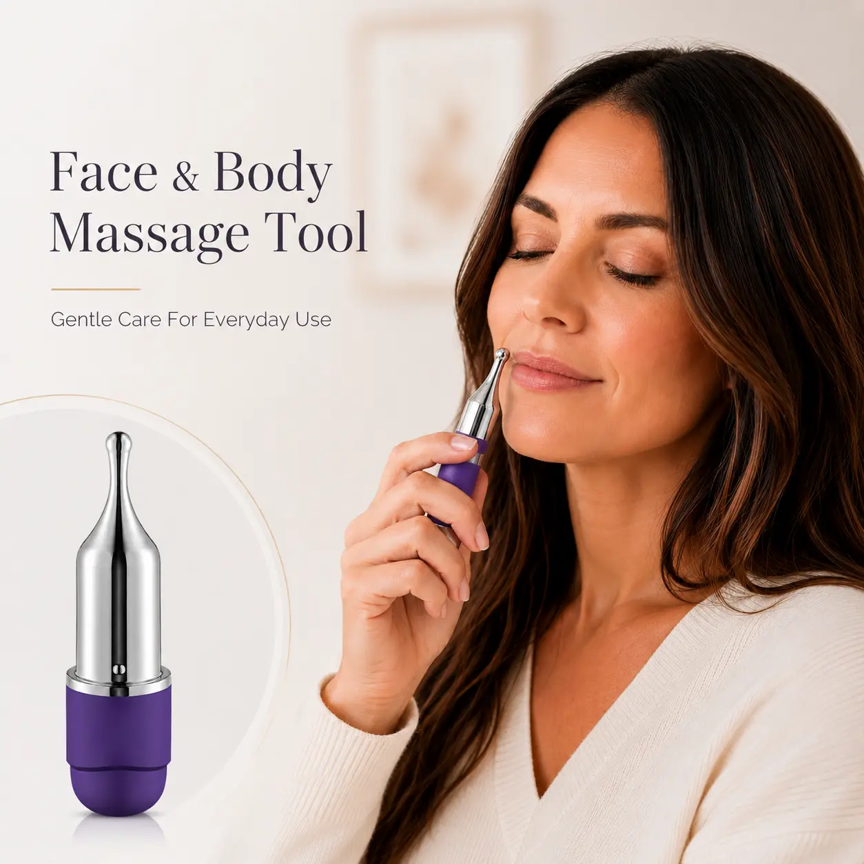 Compact Personal Body Massager, Easy to Use Handheld Wand for Muscle Relaxation, USB Rechargeable with Adjustable Modes for Neck & Shoulders, Simple, Skin Relaxation, Multimodes, Musclerelief, Neck&Shoulder, Usbrecharge