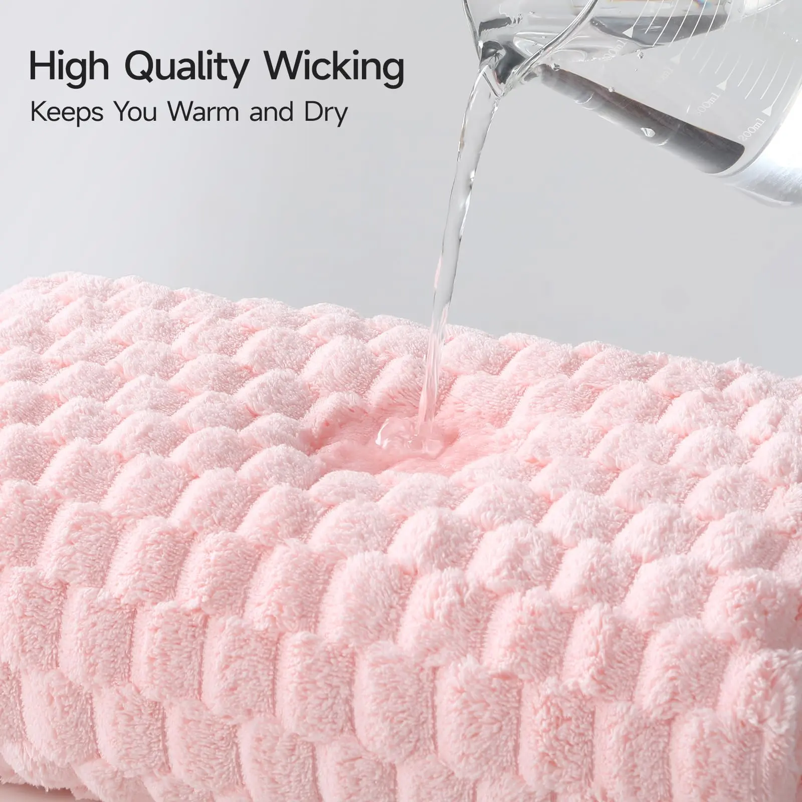 4 Pack Microfiber Bath Towels - Extra Large, Super Absorbent, Quick Dry Waffle Towels Set for Bathroom, Spa, Gym, and Travel - Luxury, Plush, 4 Multicolor