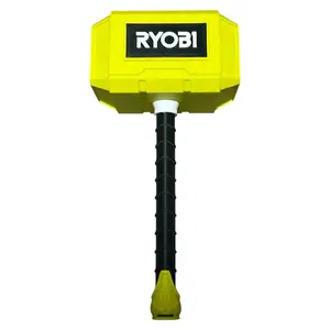 RYOBI Style 14 in PLA Plastic Thor's Mjolnir Hammer Prop Replica, 3D-Printed Modern Tool-Theme Iconic Design with Hidden Detail, Lightweight Man Cave Home Decor Figurine