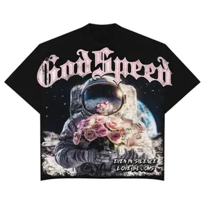 Godspeed Astronaut Graphic T-Shirt Vintage Streetwear Unisex Tee
