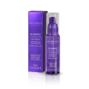 Obliphica Seaberry Hair Serum – Medium to Coarse – Anti-Frizz Shine Serum for Thick & Curly Hair