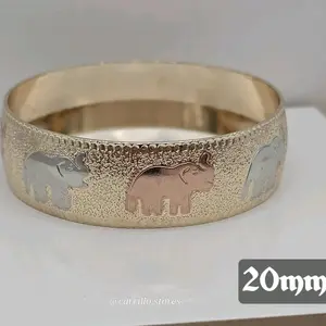 ELEPHANT'S beautiful bangle bracelet 20mm fashion accessory gold-plated three colors #5 #6 available