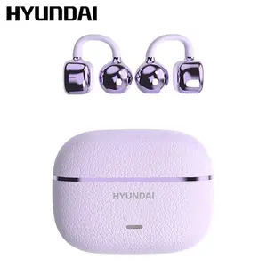 HYUNDAI C03 Clip On Wireless Headphones with Bluetooth 6.0 for Faster, Stable Connection, DT6.0 Pulse Directional Tech, 360° ACS Panoramic Sound, IPX5 Waterproof Audio Earbuds for Music & Calls, Comfortable for Sports, Compatible with Android & iOS