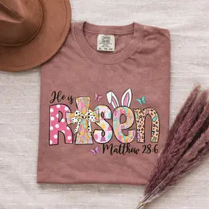 Comfort Colors He is Risen Shirt, Bible Verse Shirt, Easter Shirt, Happy Easter Shirt, Easter Long Sleeve, Jesus Lover Shirt, Easter Gift