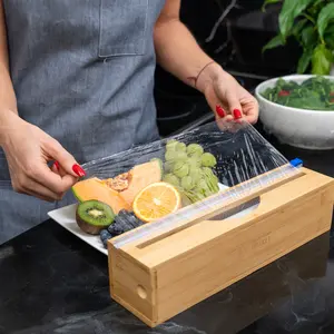 Compostable Wrap (400 Sq Ft) + Plastic Wrap Dispenser with Cutter