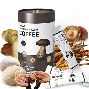Mushroom Coffee with 6 Adaptogenic Mushrooms and 2 Billion CFUs Lactobacillus plantarum, USA Grown Instant Coffee for Better Energy, Focus, Digestion, Immunity with Cordyceps, Shiitake, Chaga , 30 Servings (180g/6.35oz)