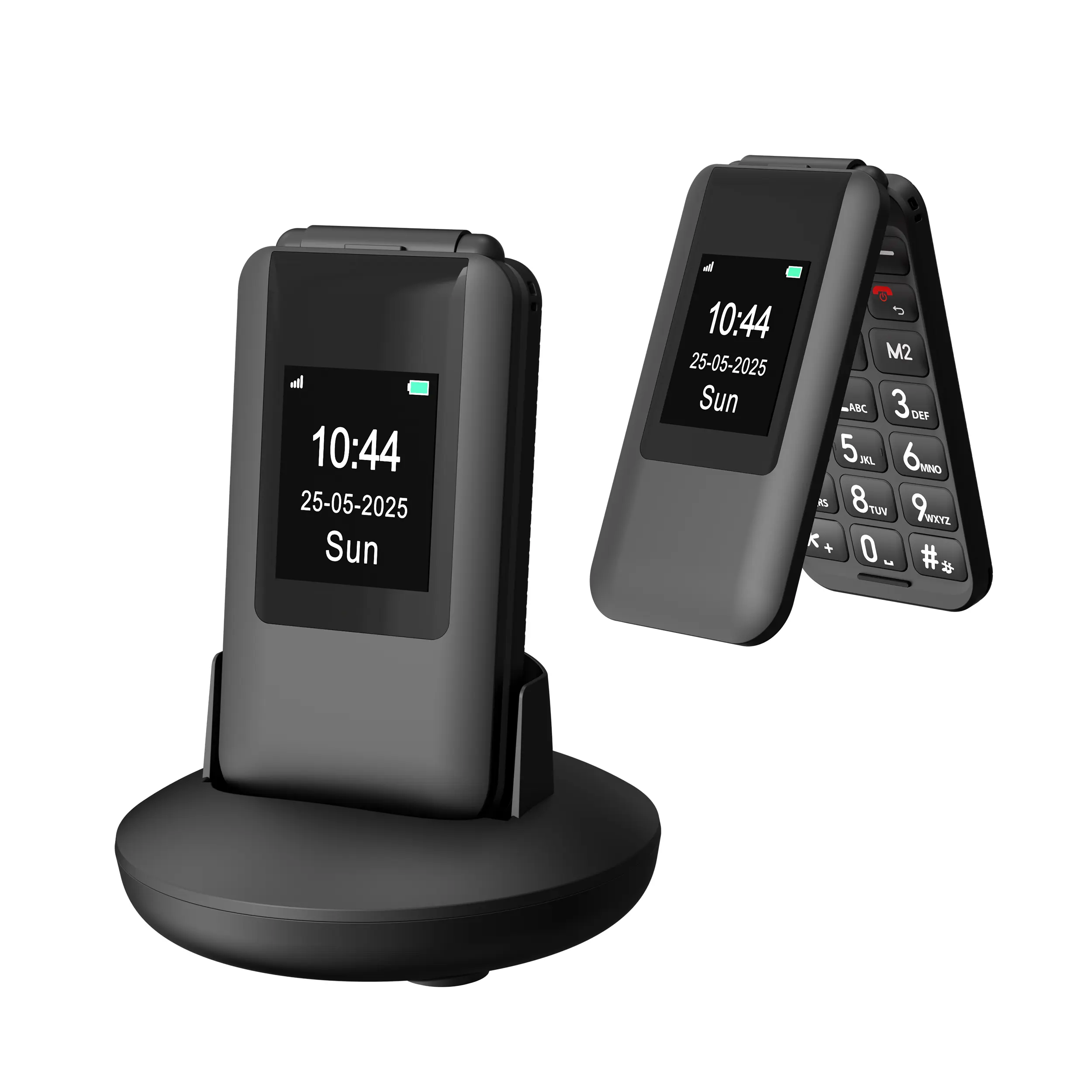 Portable Unlocked 4G LTE Flip Phone Telephone for Seniors - Big Buttons, 14-Day Battery, Loud Sound, SOS Alert, Type-C Charging Case, Standard Type-C Charging Cable, Single Sim,back to school,back to school haul