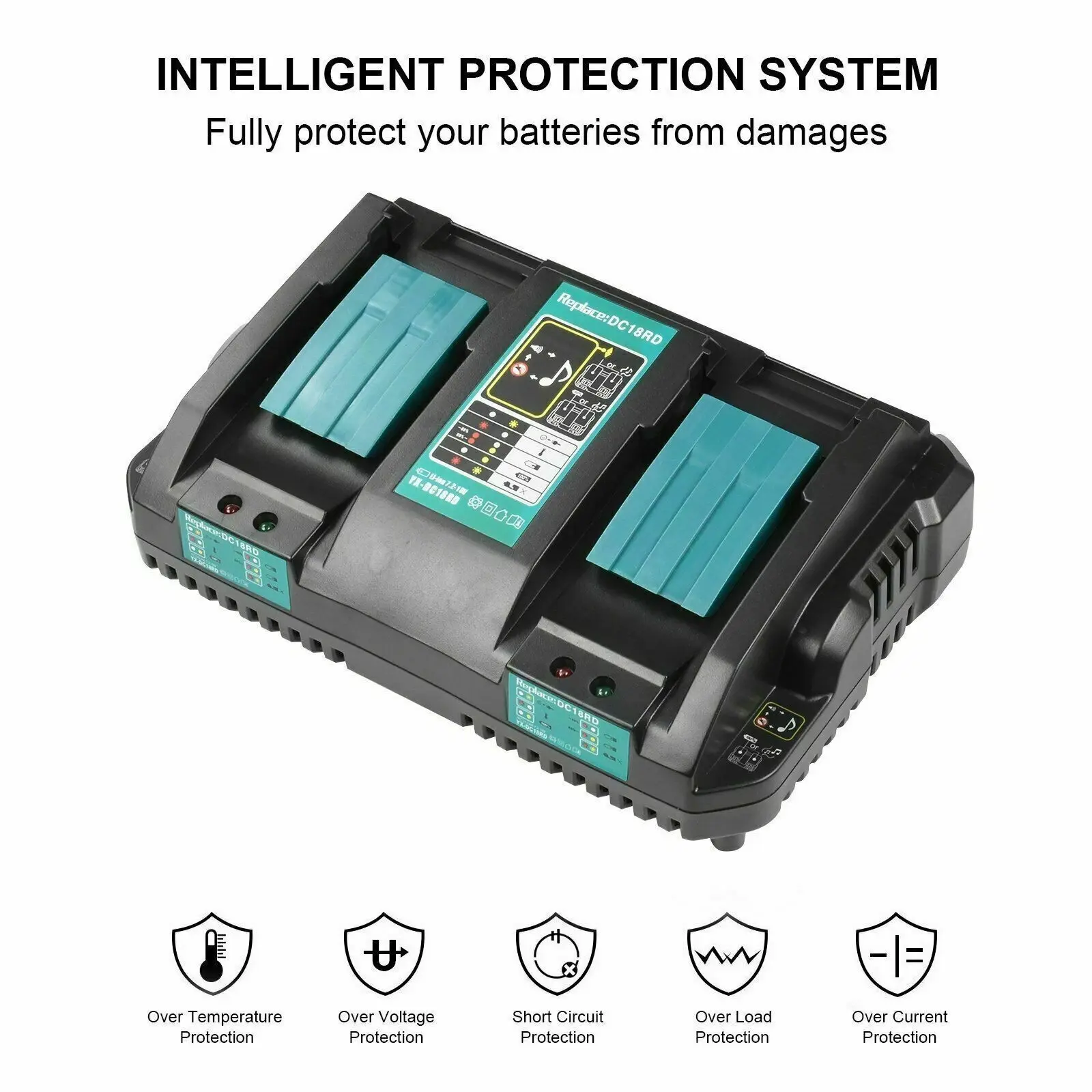 For Makita DC18RD 18 Volt LXT Li-Ion Dual Port Rapid Optimum Battery Charger high quality NEW