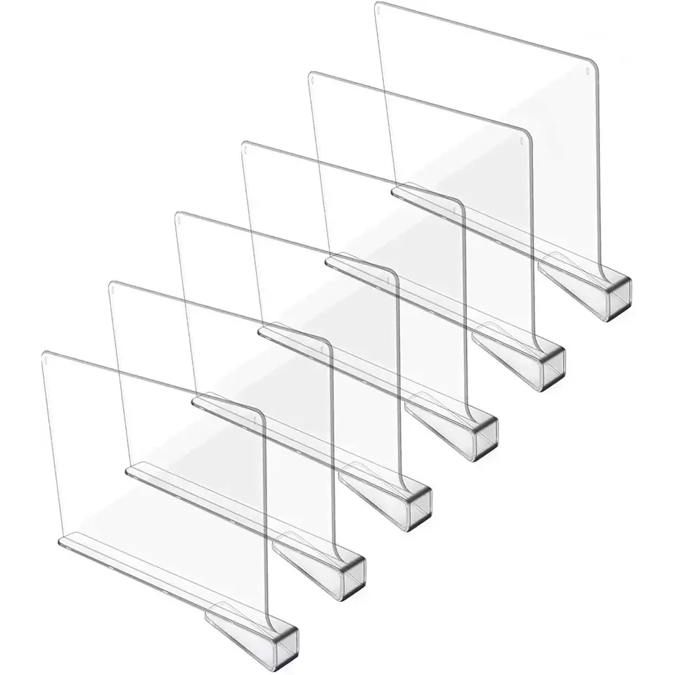 Clear Shelf Dividers-6 Pack