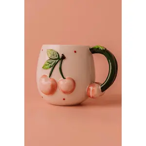 Mon Cheri Hand Painted Stoneware Mug