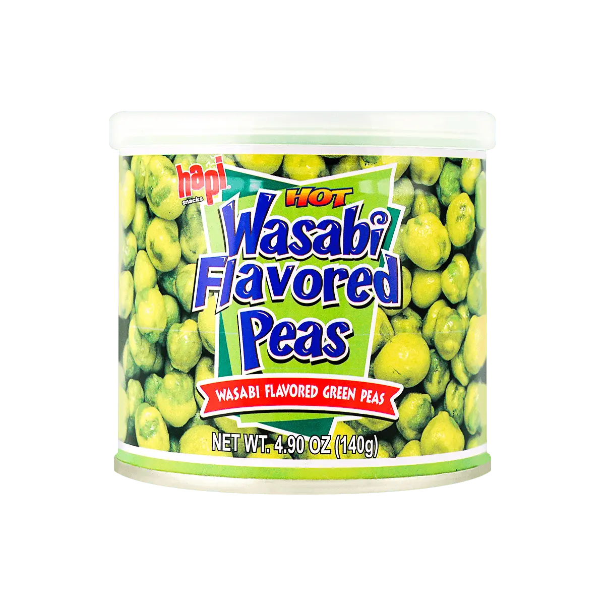 HAPI Thai Wasabi Green Peas Snack - Spicy & Crunchy 140g Tin Box, Authentic Asian Flavor