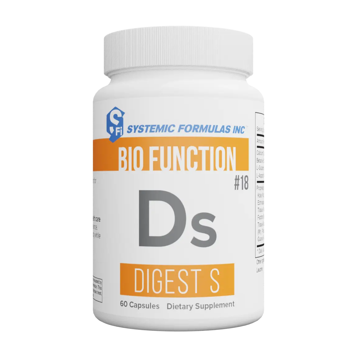 Systemic Formulas Ds (Digest S) Vegetarian Capsules - Natural Botanical Extracts, Amino Acids, Enzymatic Blend, Mint, Goldenseal Root Powder; Helps with Sensitive Stomachs, Supports Stomach Acidity, Digestive Health, Energy Boost, Metabolism