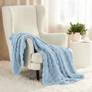 【April Stock Up】Bedsure GentleSoft  Throw Blanket for Couch - Checkered Fleece Blankets Gifts for Women Men Girls, Cute Soft Cozy Throw for Bedroom Home Decor Gifts, 50x60 Inches