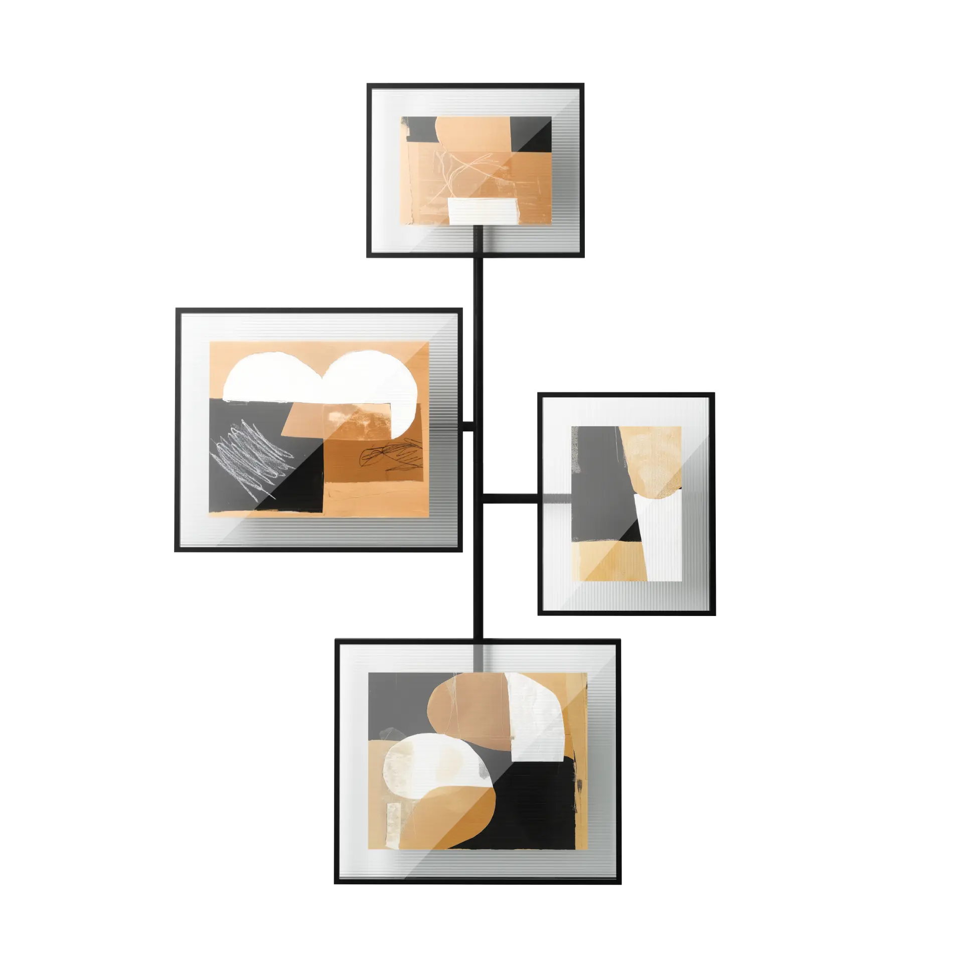 Flute Wall Picture Frames, Set of 4 Flute Wall Picture Frames, Set of 4