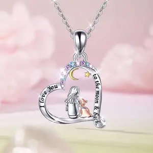 Mother Daughter Necklace- Plated Pendant - Jewelry Gift for & - Birthday/Christmas - Year-Round Wearable for Party & Everyday Necklace