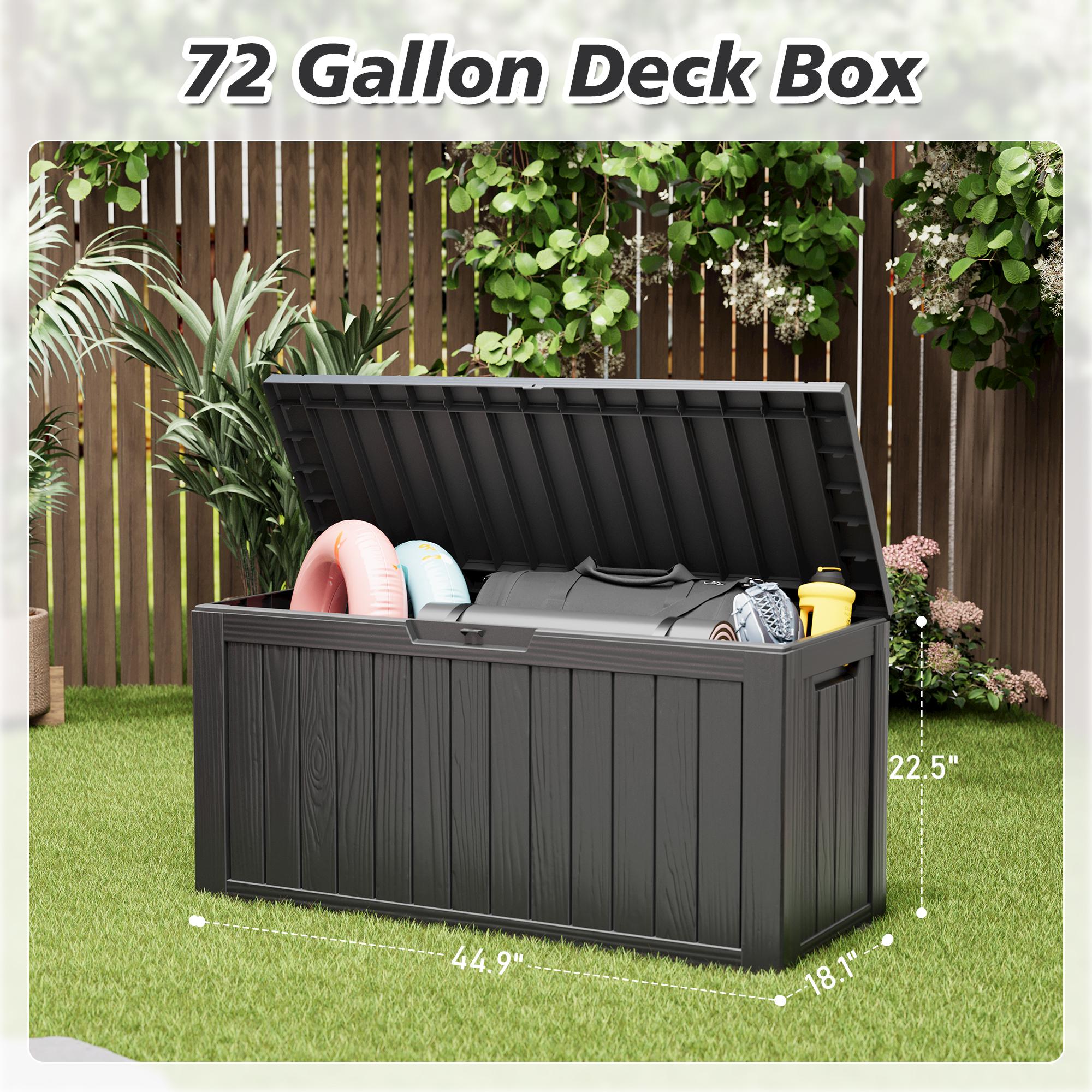 72-Gallon Storage Bin, Resin Material, Waterproof & UV-Resistant, Organizer for Garage, Warehouse, and Patio 72-Gallon Storage Bin, Resin Material, Waterproof & UV-Resistant, Organizer for Garage, Warehouse, and Patio