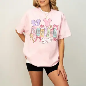 Retro Magical Coquette Comfort Colors Shirt, Ears Tee, Family Shirt, Trip Vacation Shirt, Magic Kingdom Graphic Apparel