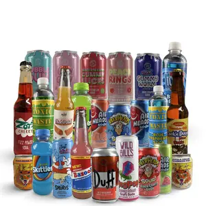 Candy & Fun Drink and Soda Sampler Box – 10 Unique Cans or Bottles | No Duplicates | Rotating Weekly Variety