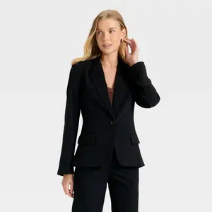 Women's Signature Crepe Fitted Blazer - A New Day