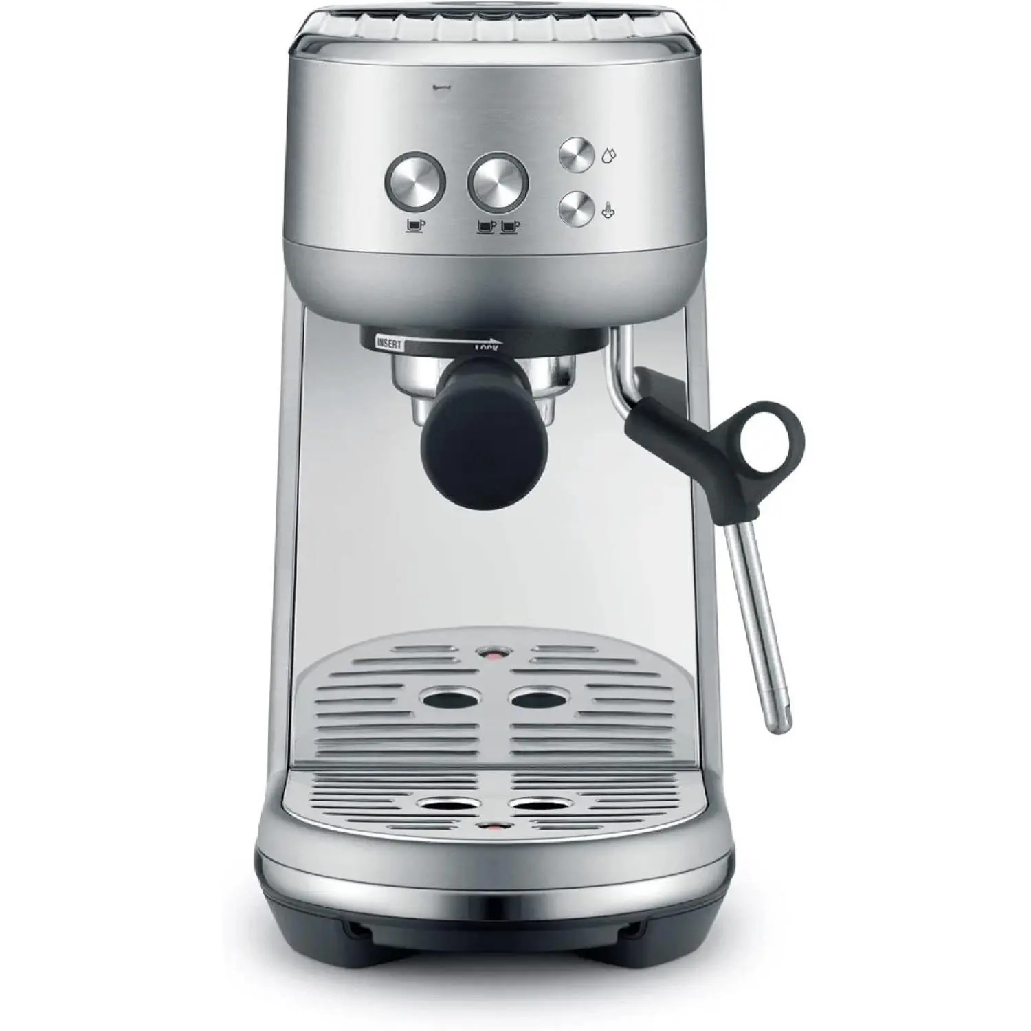 Breville Bambino Espresso Machine - Brushed Stainless Steel, Compact, Fast Heat-Up, 120V, EU-Type, Latte Cappuccino Maker, Microfoam Steaming, for At-Home Espresso Bar Setup