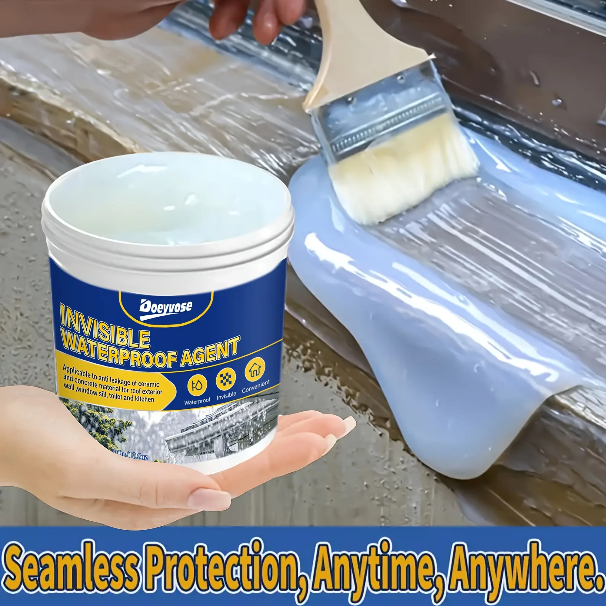 Multifunctional Durable Waterproof Sealant Gel, 500g/300g/100g, Home Leak Prevention, Anti Leak, Suitable for Floors, Sinks, Pipes, Roofs, Walls, Invisible Waterproof Sealant
