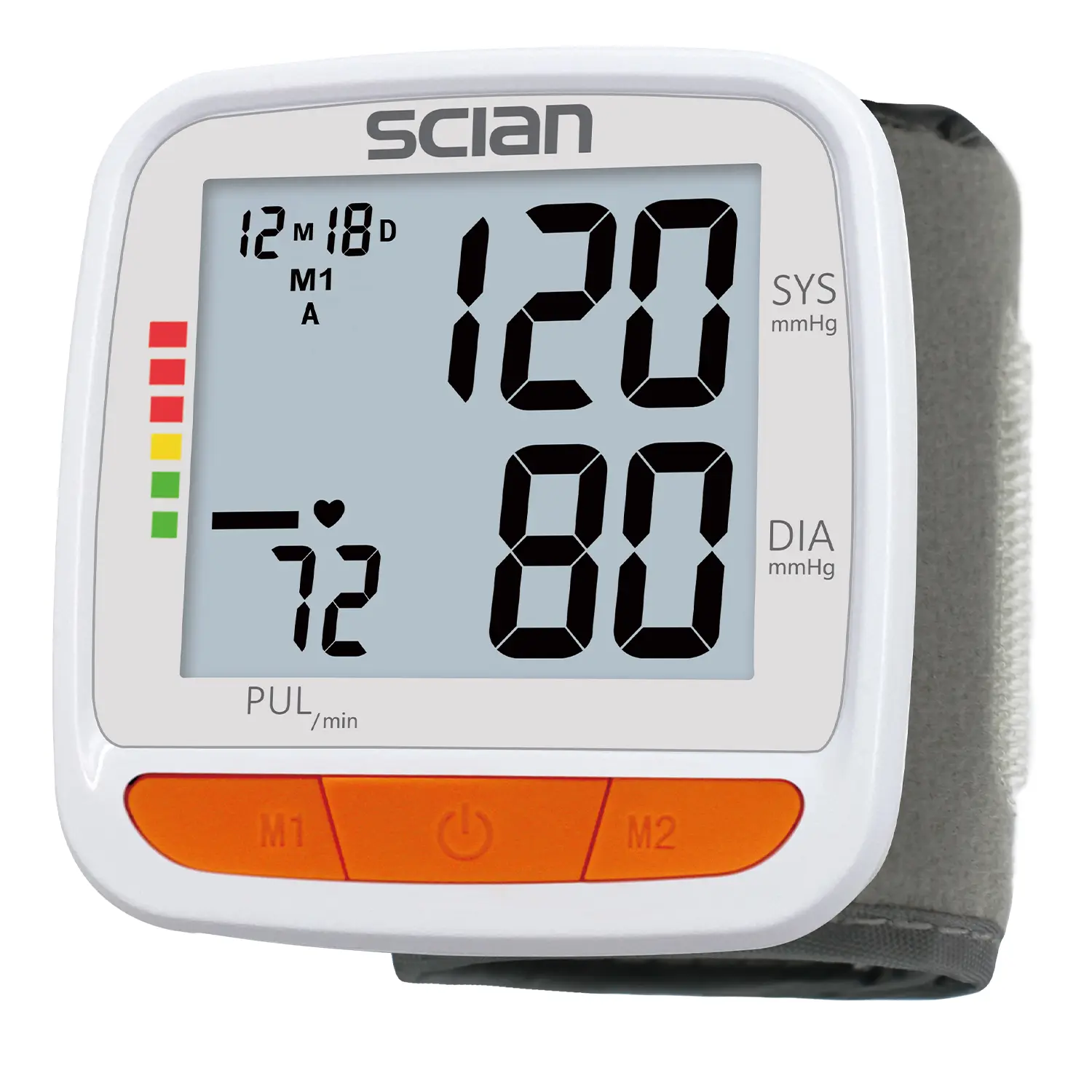 Scian Wrist Blood Pressure Monitor for Home Use, Automatic Blood Pressure Wrist Cuff, Large Display, 2 Users 180 Memory with Carrying Case，Perfect for gifts for parents and family health care.