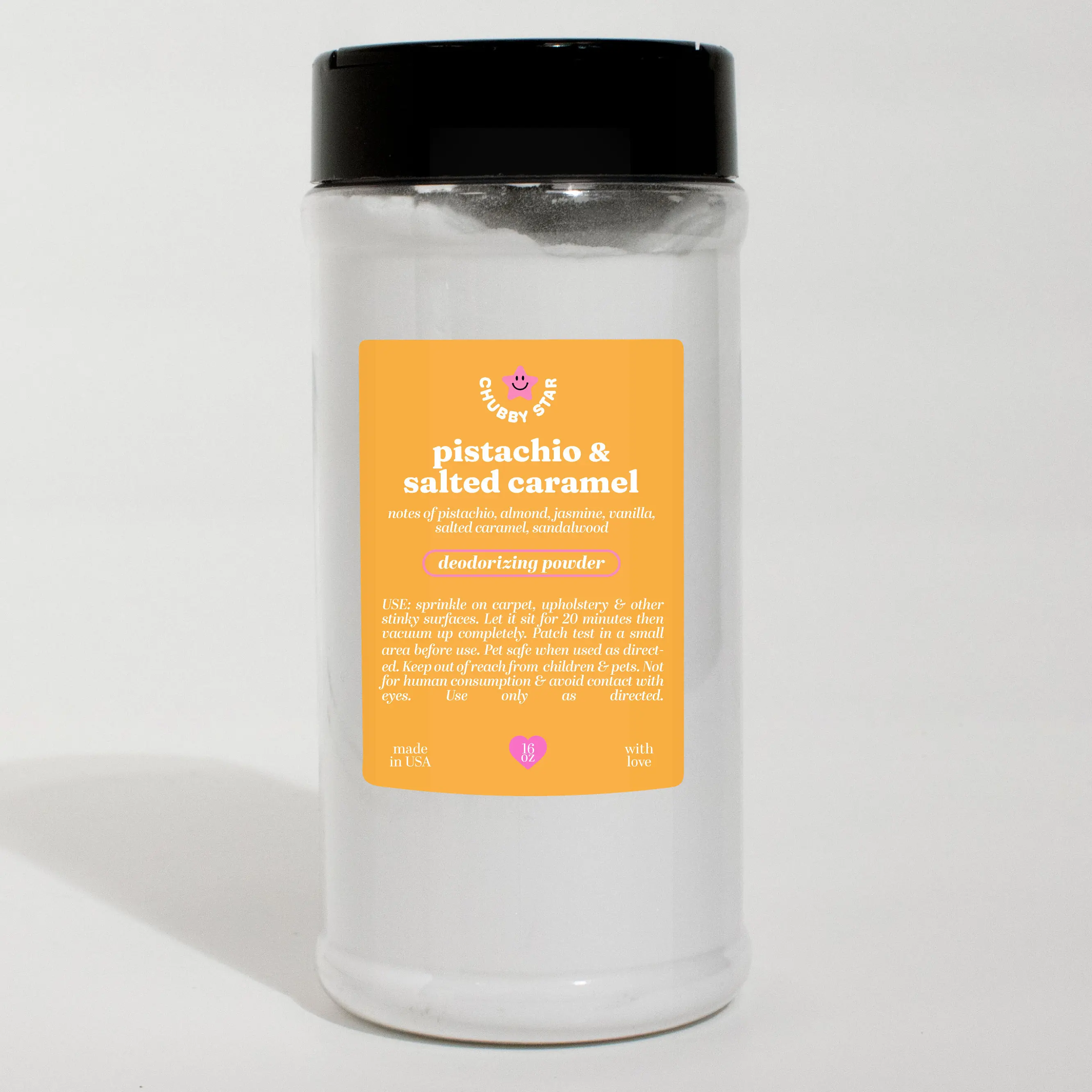 16 Oz Pistachio Salted Caramel Fragrance Carpet Freshener - Home Care Supply, Interior Cleaners, Upholstery Deodorizing Powder with Vanilla & Floral Notes for Household Use