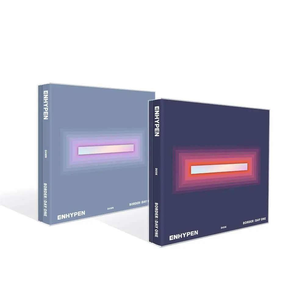 ENHYPEN – BORDER : DAY ONE [DAWN / DUSK Ver] | 1st Mini Album K-Pop CD, Clear Case Package, 136p Photobook, Clear Story Cover, Bookmark, Photocards, Postcard Set