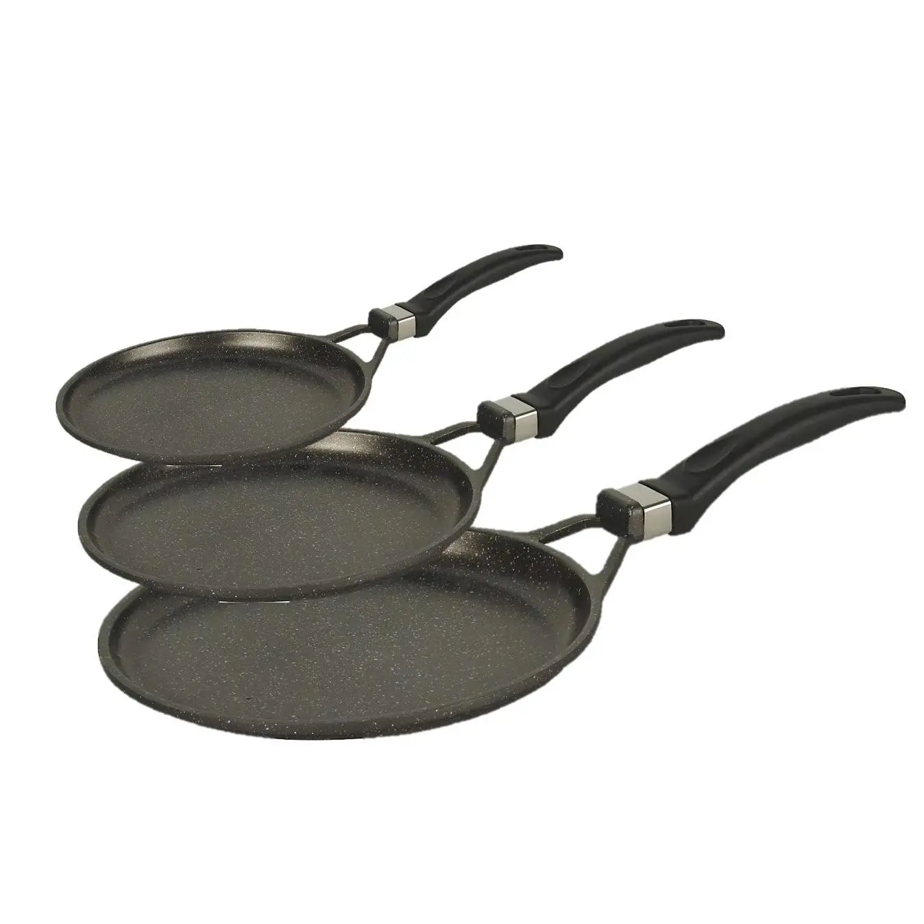 3-PIECE Neware Round Marble Griddle Set / JUEGO de 3 Comales Redondos de Mármol