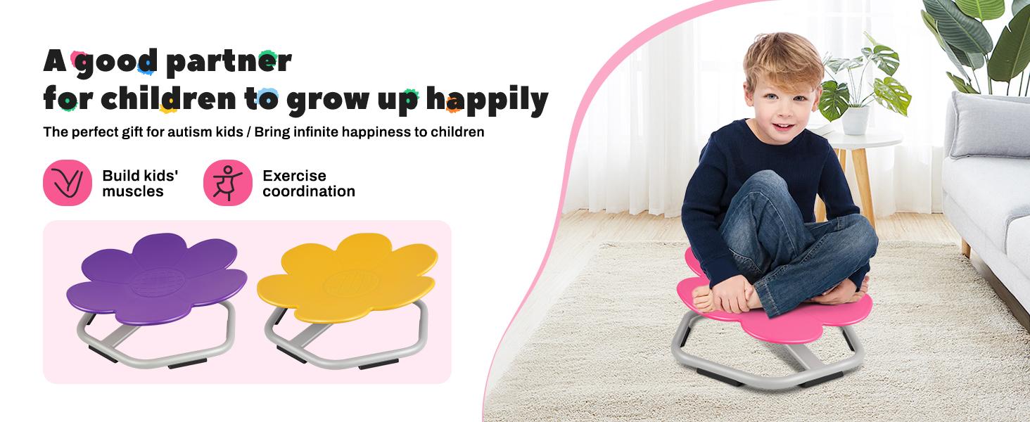sensory spin chair for adults,Indoor Balancing Chair Kids Swivel Chair Sensory Toy ADHD Anxiety Tools,Body Coordination Balance Training anxiety relief fidget toy Fun Furniture Children kids outdoor play