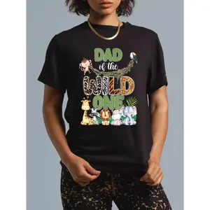 Wild One First Birthday Family Matching T Shirt Celebrating a 100 Percent Cotton Safari Adventure