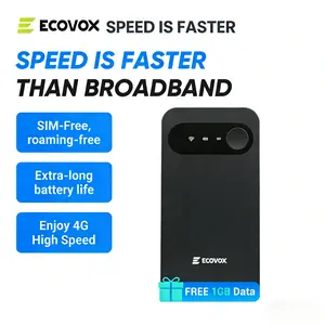 ECOVOX Global eSIM Hotspot 150Mbps 4G LTE FCC Certified Pocket-Sized for AT&T T-Mobile Verizon 1GB Data 86g SummerVibes Digital Travel Companion
