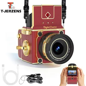T-JERZENS Retro Digital camera,Portable vintage Camera,16X Digital Zoom 2.7K vlogging camera for beginner,cameras for photography,Compact Travel Camera for Boy,Girl,Birthday Gifts,New Year Gift