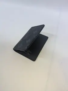 Pre-owned Louis Vuitton canva Clutches & Wristlets SENZA2 black card holder monogram NO.1