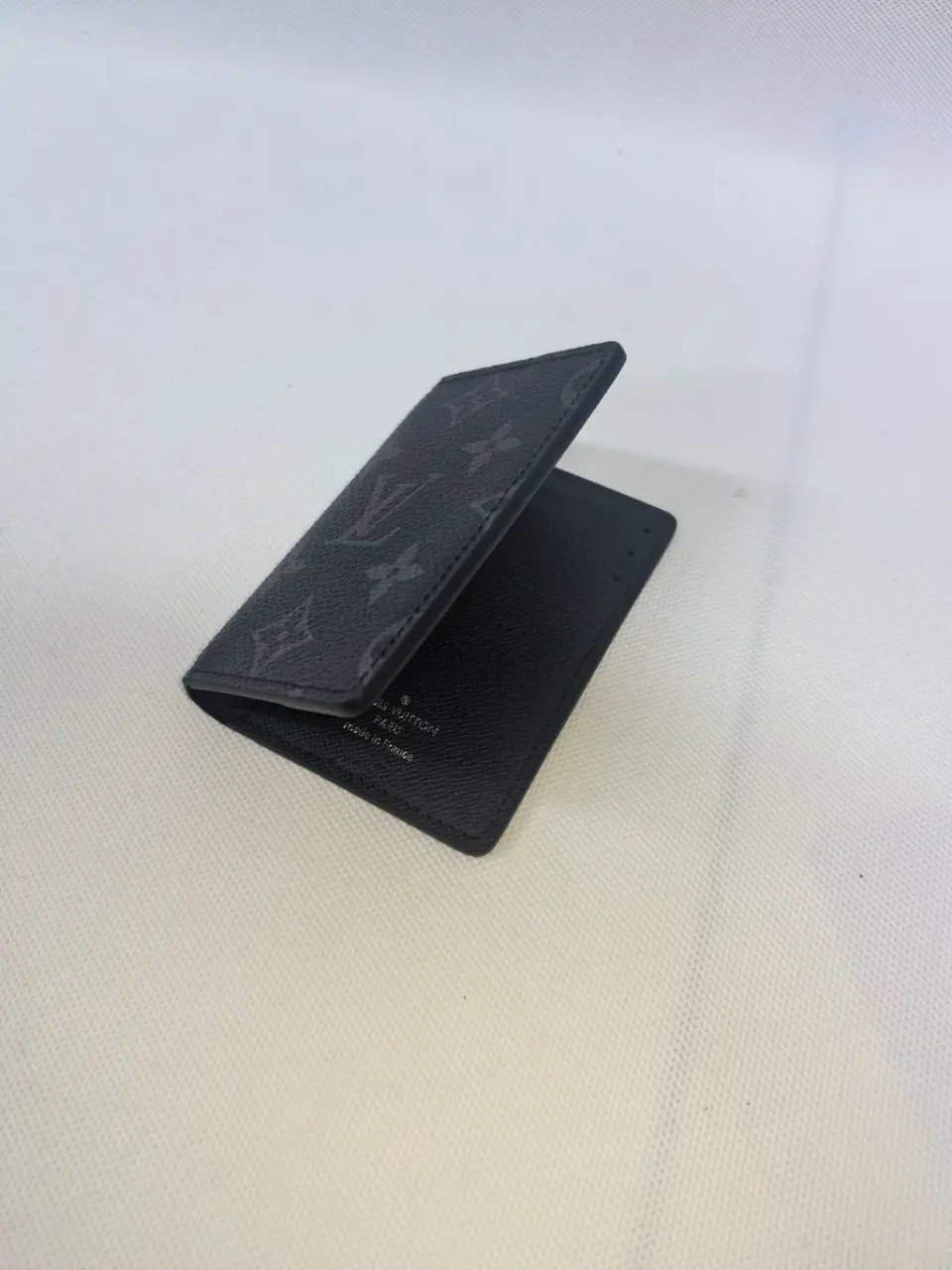 Pre-owned Louis Vuitton canva Clutches & Wristlets Black card holder monogram 【SENZA 2U】