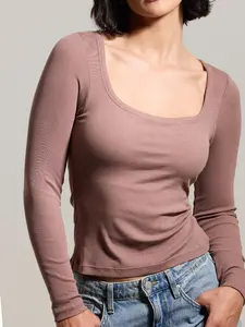 Bamboo Long Sleeve Scoop Neck Brami (Full Length)