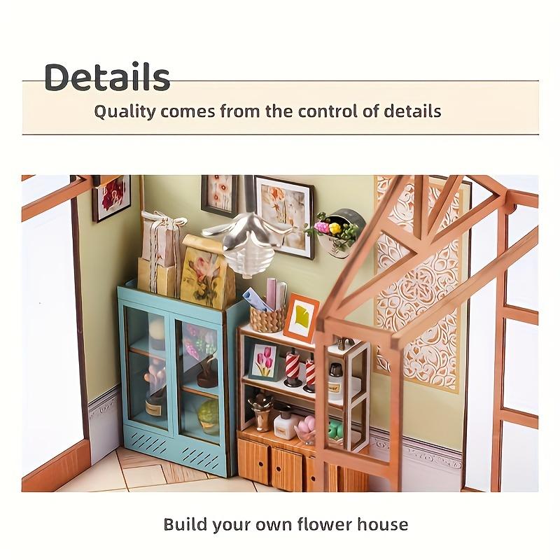 1pc Jenny Flower Room, Diy Cabin House, Building Model, Wooden Toy Model Ornament, Garden Room, Thanksgiving Day Gift