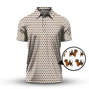 Dachshund Pattern Golf Shirt Cool Gift for Golf Lovers