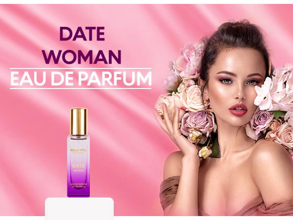 BellaVita Luxury's Date - 20 ml | Mini Perfume for Women | Pink Pepper, Red Fruit & Jasmine | Fruity & Spicy | Long Lasting - 0.7 Fl.oz.