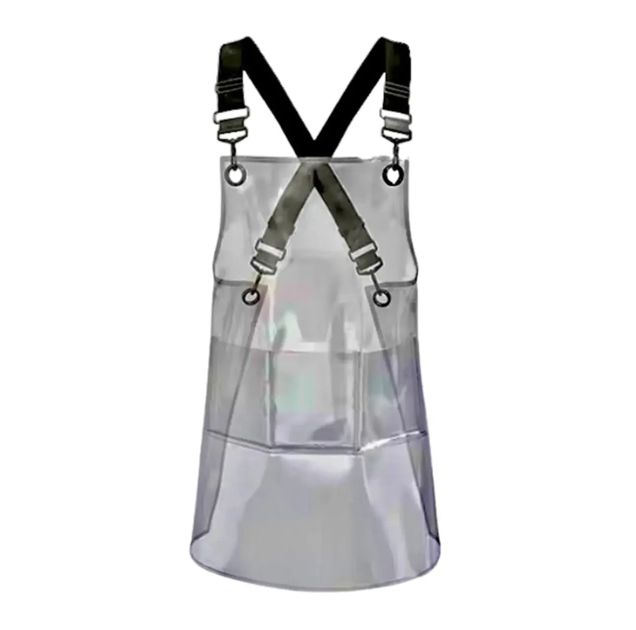Transparent Material Modern Adjustable-Strap Apron - Customizable Aprons for Home Care, Kitchen Use, Work with Easy Visibility