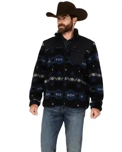 Wrangler Men's Mixed Sherpa Zip Jacket - 112336448