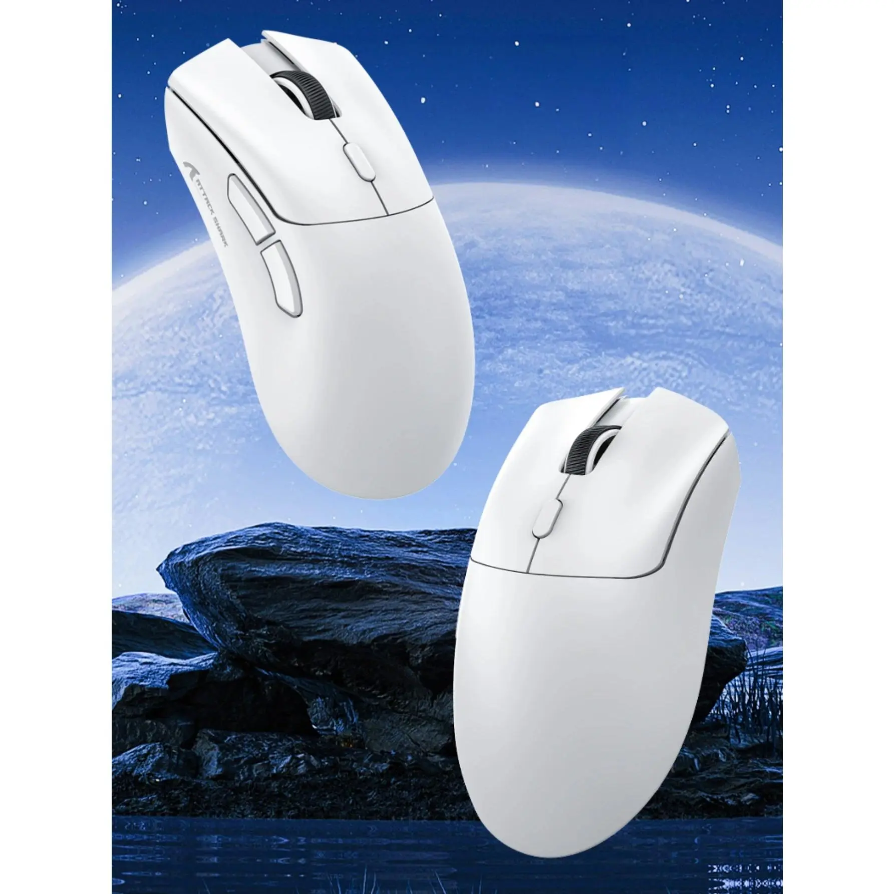 Attack Shark R1  Gaming Mouse with adjustable DPI, wireless or wired connection modes, lightweight mice, ergonomic design