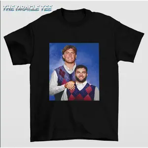New York Football T-Shirt Featuring Jaxson Dart and Cam Skattebo Step Brothers Poster Inspired Artwork Full Color 100% Cotton Crewneck Man