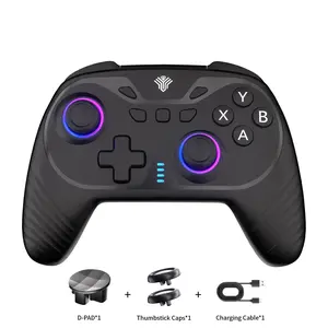 YUYIU Wind Chaser 2 Wireless Pro Switch Controller Compatible with Switch2/Switch/PC/Steam/Android, Hall Effect Joysticks, 1000Hz Response, 1000mAh Battery, RGB Lighting Console Smartphone