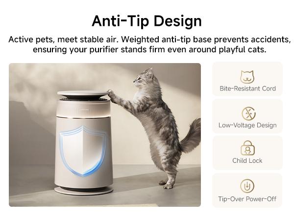 DREAME FP10 HEPA Filter Air Purifier with Self-Cleaning Pet Hair Suction, Captures Floating Cat/Dog Hair & Dander, 4-Filter Smart App & Voice Control for Large Home Rooms, Pet Odor Reduction, Large Room,back to school,back to school haul