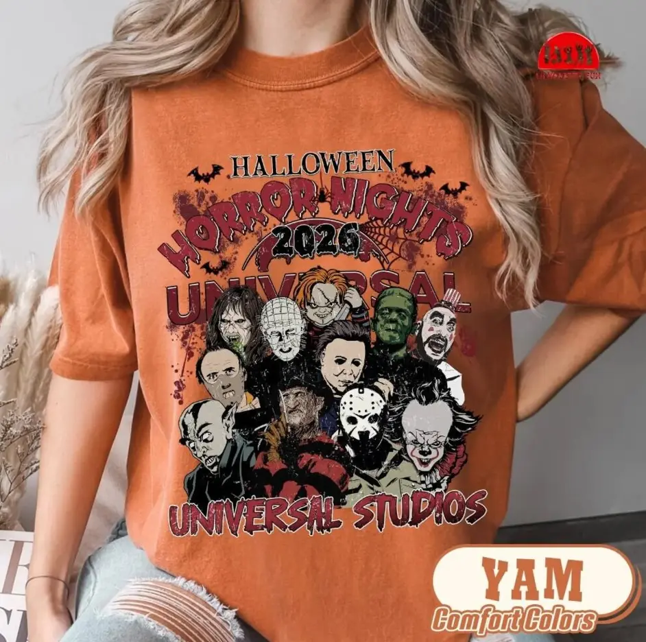 Halloween Horror Nights Universal Studios 2026 Shirt, Scary Characters Shirt, Universal Studios Halloween Shirt, Horror Movie Shirt