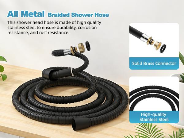 Hibbent Upgraded Filtered Handheld Shower Head, High Pressure 5 Sprays Handheld Showerhead with Filter, Remove Chlorine, Shower Head Holder with LED Display, Brass Pivot Bracket, 59'' Hose,Water-powered Battery-free Black Hibbent Upgraded Filtered Handheld Shower Head, High Pressure 5 Sprays Handheld Showerhead with Filter, Remove Chlorine, Shower Head Holder with LED Display, Brass Pivot Bracket, 59'' Hose,Water-powered Battery-free Black