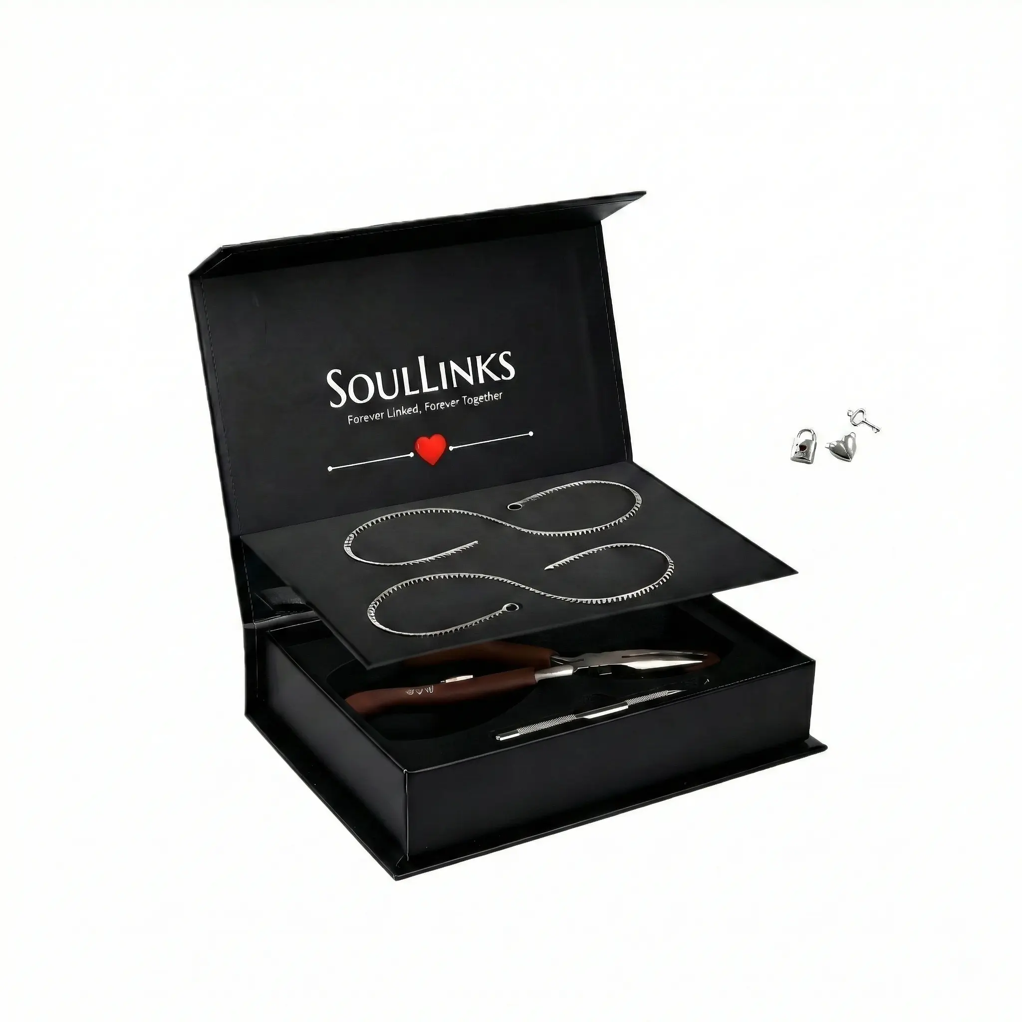 Soullink Permanent Couples Bracelets with Special Clasp - Perfect Date Night Gift for Anniversary and Birthday