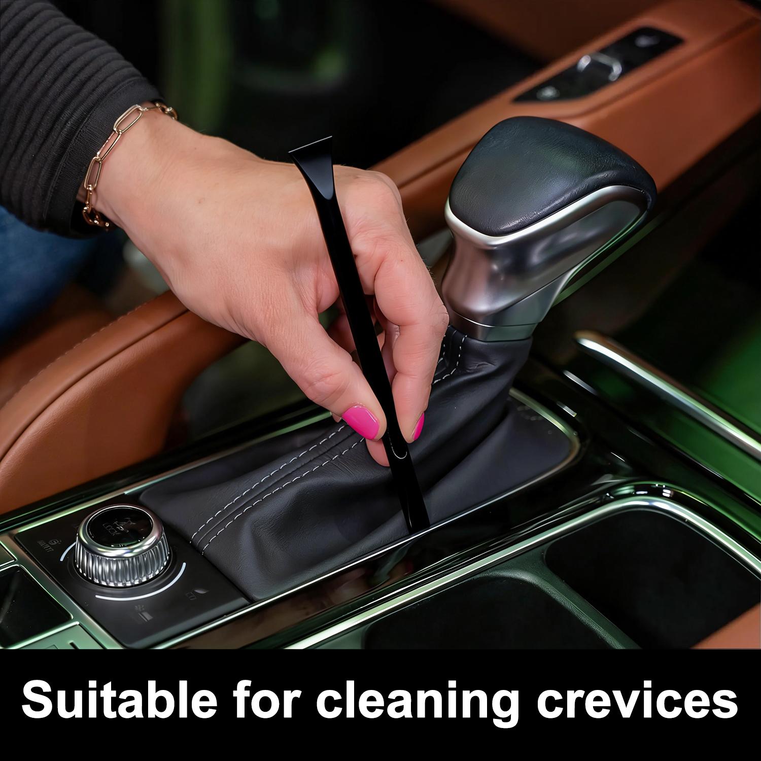 VAYWET Car Detailing Pick Set for Car Detailing Kit, Safe Automotive Tool Plastic Picks 6 Cleaning Heads 6 Pack, Car Washing Kit Scraper Scratch Free Crevice Sticker Remover Tool Non Scratch Scrapers Tight Spaces, Kitchen, Crevices, Auto Detailing, Paint