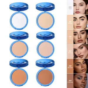 Oil Control Pressed Powder Compact, Natural Matte Setting Powder for Face, Lightweight Waterproof Makeup Finishing Powder for Smooth Skin, Summer Shine Control for Daily Wear, Travel and Work Makeup